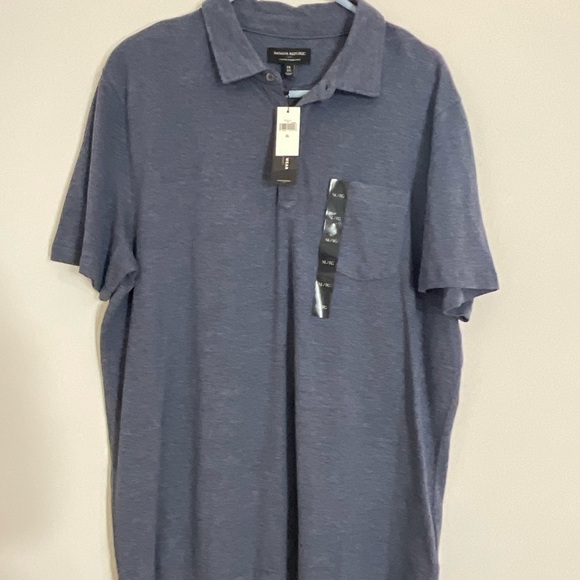 BANANA REPUBLIC S/S Navy Blue Performance Polo Shirt Mens Size XL/TG NWT - Picture 3 of 7
